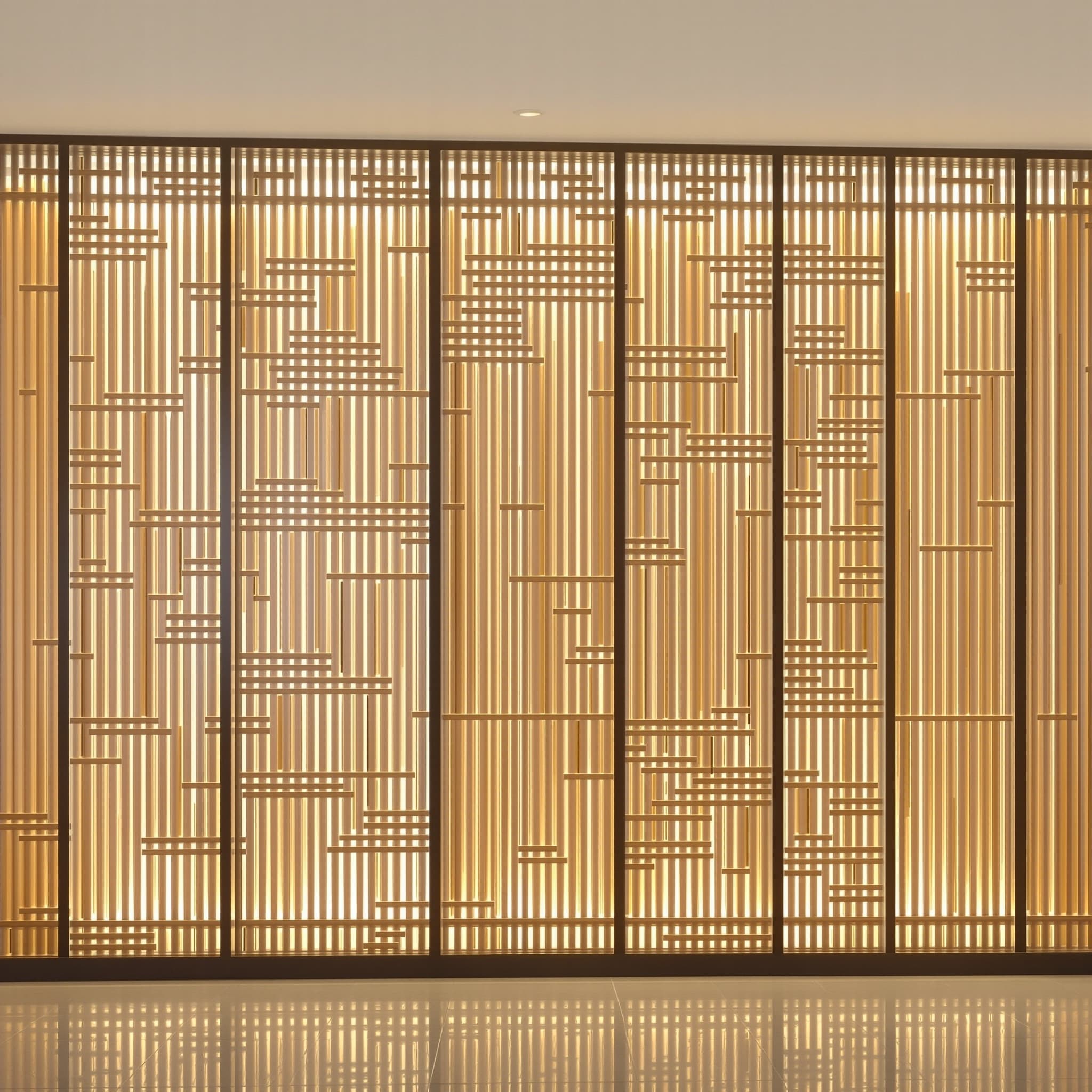 Dekoratif Bambu Panel - 1
