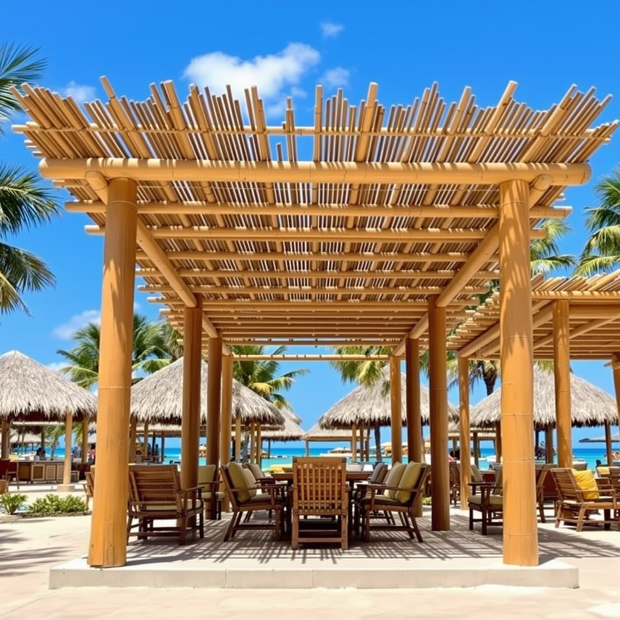 Tropikal Bambu Pergola